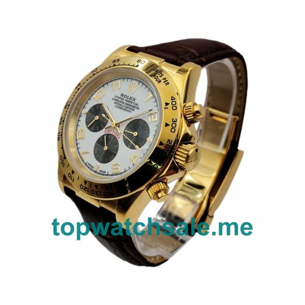 UK White Dials Gold Rolex Daytona 116518 Replica Watches