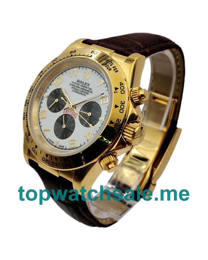 UK White Dials Gold Rolex Daytona 116518 Replica Watches