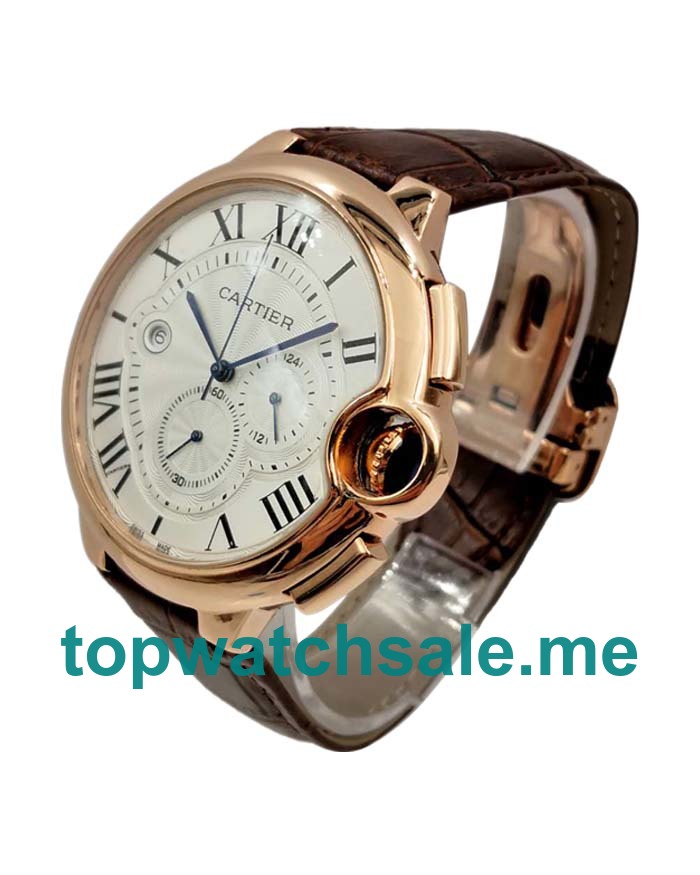 UK Silver Dials Rose Gold Cartier Ballon Bleu W6920009 Replica Watches