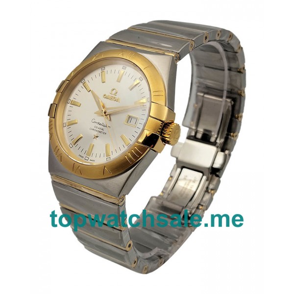 UK Silver Dials Steel And Gold Omega Constellation 123.20.38.21.02.005 Replica Watches