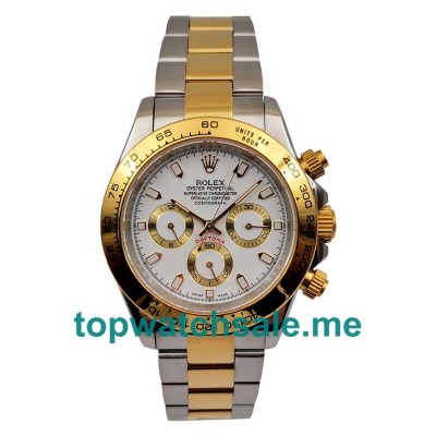 UK White Dials Steel And Gold Rolex Daytona 16523 Replica Watches