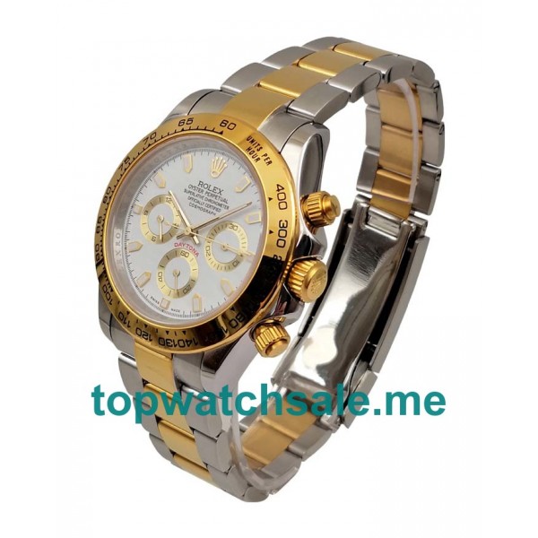 UK White Dials Steel And Gold Rolex Daytona 16523 Replica Watches