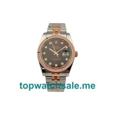 UK Black Dials Steel And Rose Gold Rolex Datejust 116231 Replica Watches