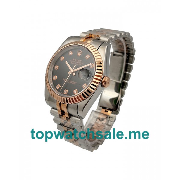 UK Black Dials Steel And Rose Gold Rolex Datejust 116231 Replica Watches