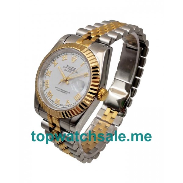 UK White Dials Steel And Gold Rolex Datejust 16233 Replica Watches