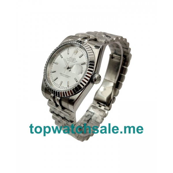 UK White Dials Steel Rolex Datejust 16220 Replica Watches