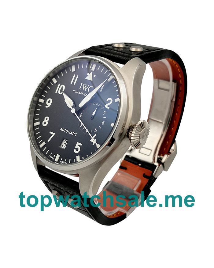 UK Black Dials Steel IWC Pilots IW500401 Replica Watches