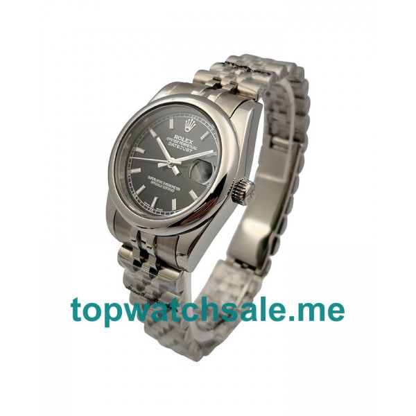 UK Black Dials Steel Rolex Datejust 178240 Replica Watches