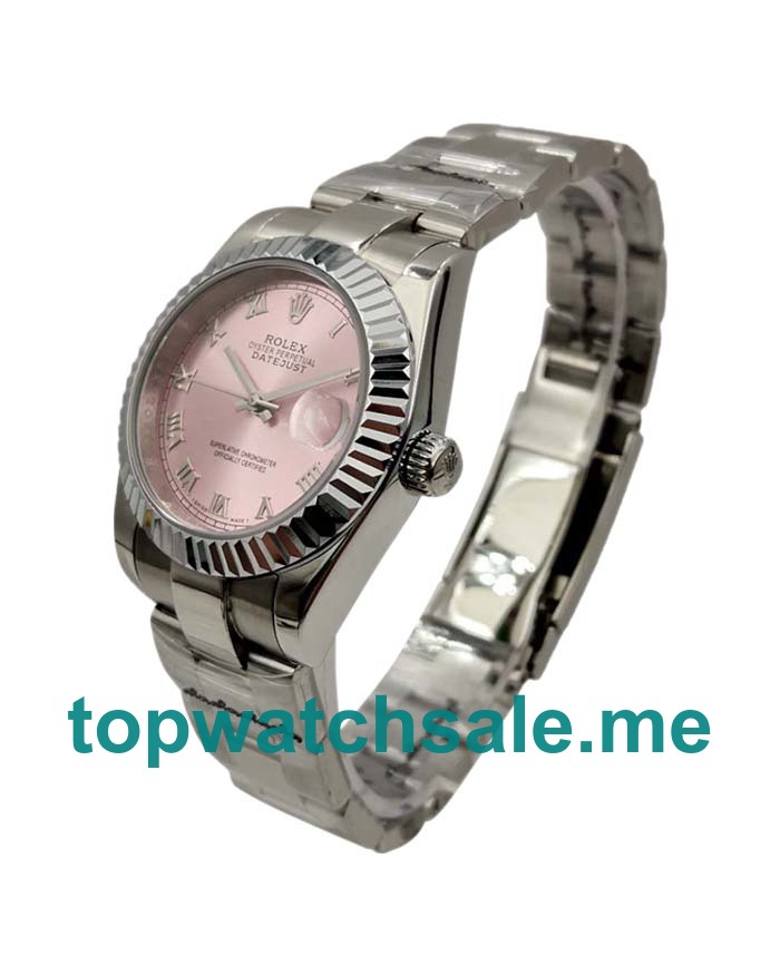 UK Pink Dials Steel And White Gold Rolex Datejust 178274 Replica Watches