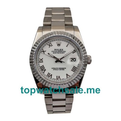 UK White Dials Steel Rolex Datejust 16220 Replica Watches