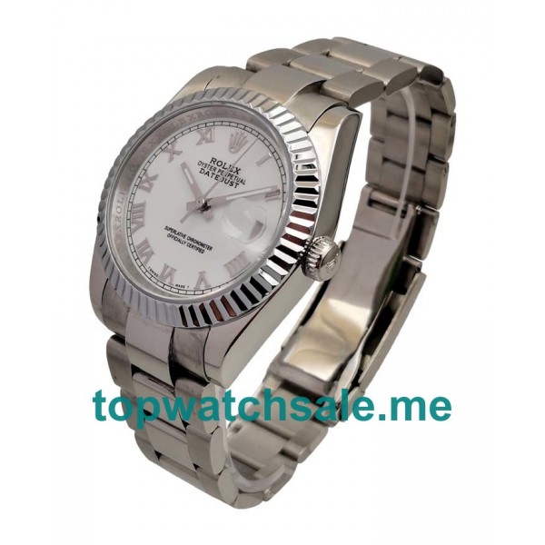 UK White Dials Steel Rolex Datejust 16220 Replica Watches