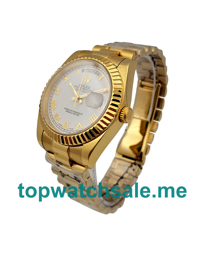 Gold UK Rolex Day-Date 118238 Roman Numerals Replica Watches