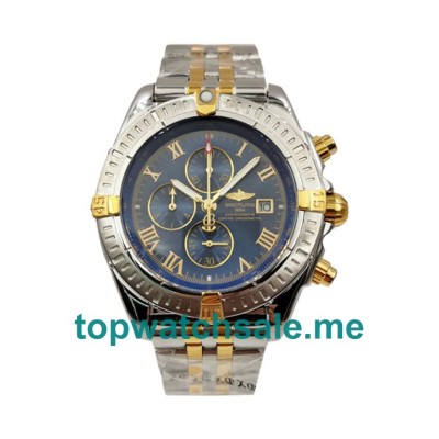 UK Blue Dials Steel And Gold Breitling Chronomat Evolution B13356 Replica Watches