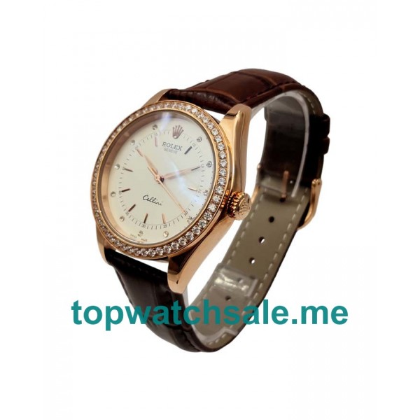 UK White Dials Rose Gold Rolex Cellini 5310 Replica Watches