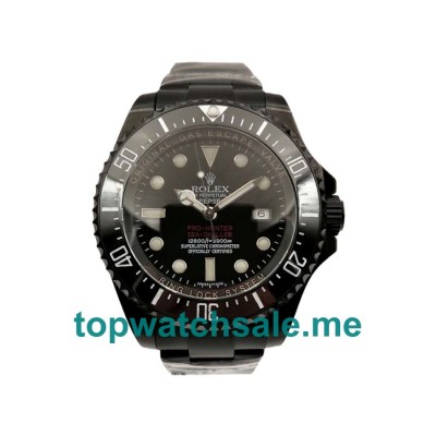 UK Black Dials Black Steel Rolex Sea-Dweller Deepsea 116660 Replica Watches