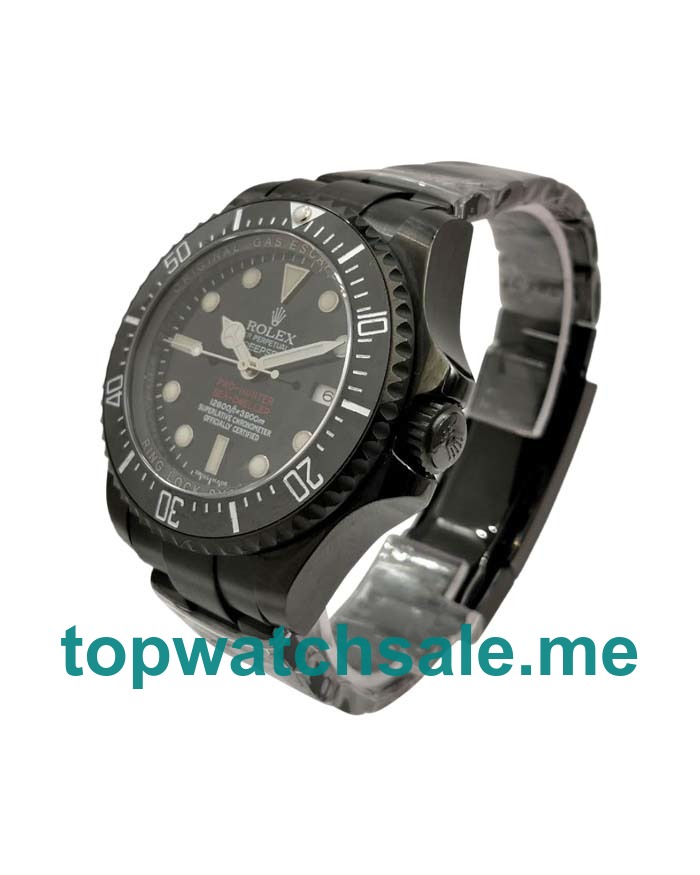 UK Black Dials Black Steel Rolex Sea-Dweller Deepsea 116660 Replica Watches