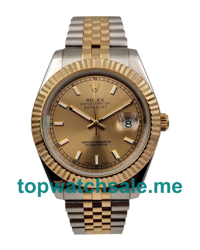 UK Champagne Dials Steel And Gold Rolex Datejust 116233 Replica Watches