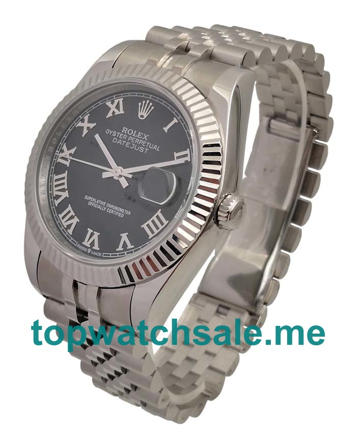 UK Black Dials Steel Rolex Datejust 116234 Replica Watches