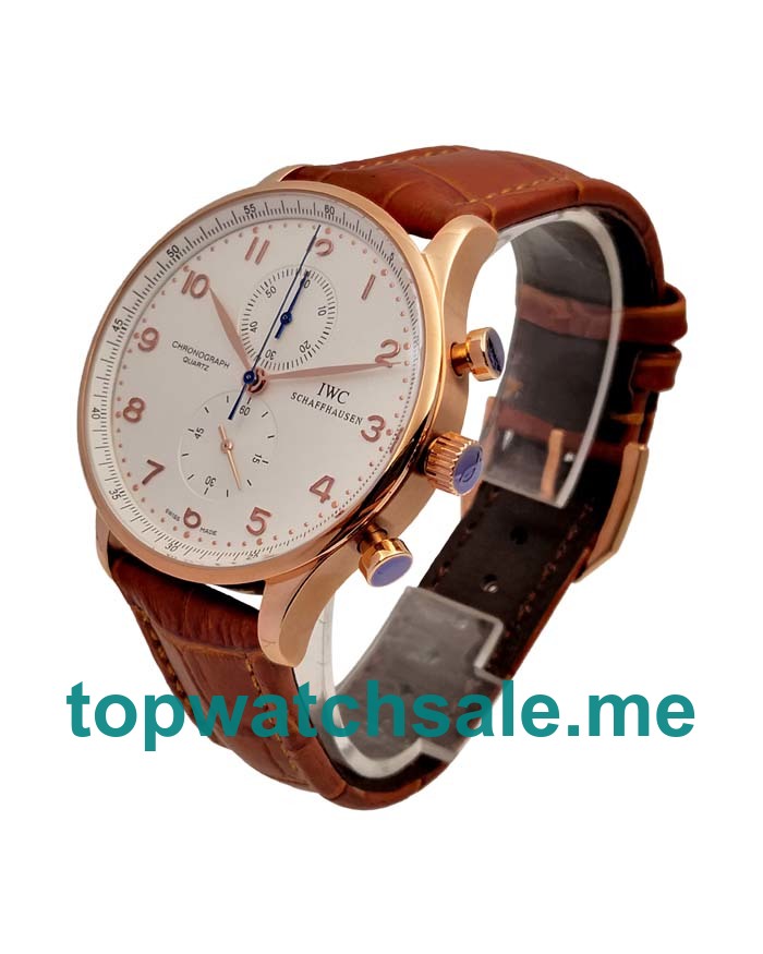 UK White Dials Rose Gold IWC Portugieser IW371480 Replica Watches