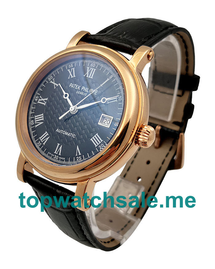 UK Black Dials Rose Gold Patek Philippe Calatrava 53609 Replica Watches