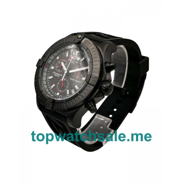 UK Black Dials Black Steel Breitling Avenger Seawolf Chrono M73390 Replica Watches