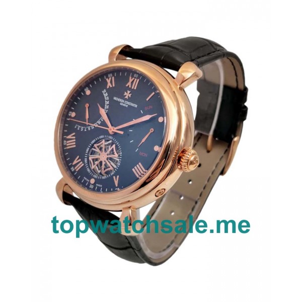 UK Black Dials Rose Gold Vacheron Constantin Patrimony 55701 Replica Watches