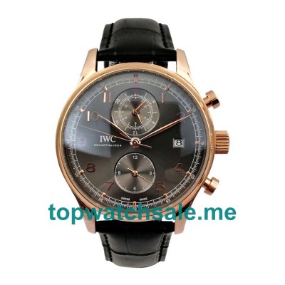 UK Black Dials Rose Gold IWC Portugieser IW390505 Replica Watches