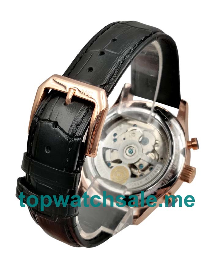 UK Black Dials Rose Gold IWC Portugieser IW390505 Replica Watches