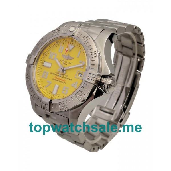 UK Yellow Dials Steel Breitling Avenger Seawolf A17331101I1A1 Replica Watches