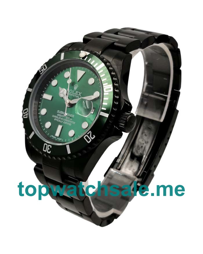 UK Green Dials Black Steel Rolex Submariner 116610 LV Replica Watches