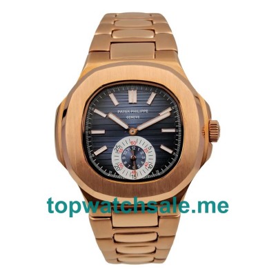 UK Blue Dials Rose Gold Patek Philippe Nautilus 5980/1R Replica Watches