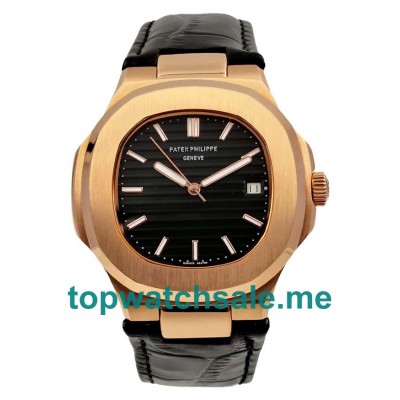 UK Black Dials Rose Gold Patek Philippe Nautilus 5711R Replica Watches