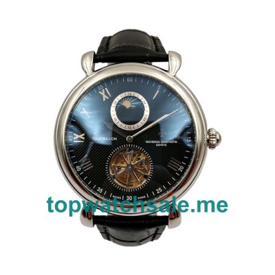 UK Black Dials Steel Vacheron Constantin Traditionnelle Tourbillon 70651 Replica Watches