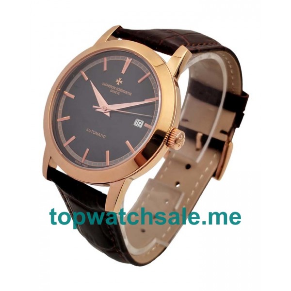 UK Black Dials Rose Gold Vacheron Constantin Traditionnelle 71616 Replica Watches