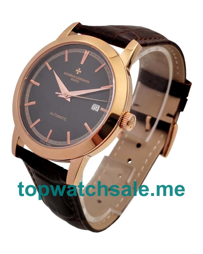 UK Black Dials Rose Gold Vacheron Constantin Traditionnelle 71616 Replica Watches