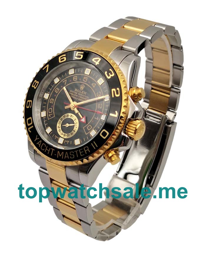 UK Black Dials Steel And Gold Rolex Yacht-Master II 116681 Replica Watches