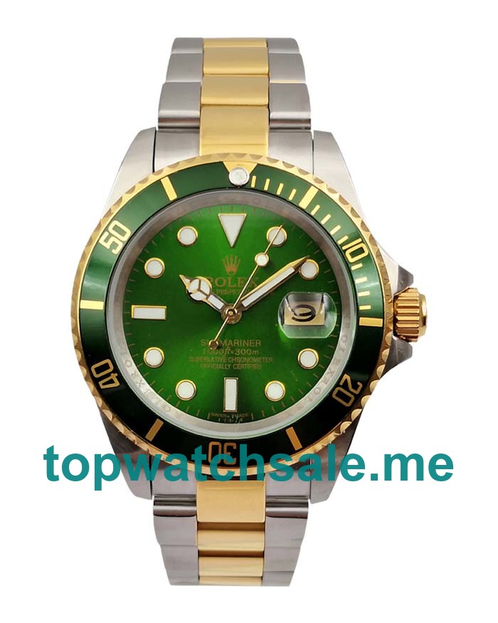 UK Green Dials Steel And Gold Rolex Submariner 116613 Replica Watches