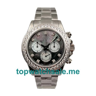 UK Black Mother-of-pearl Dials Steel Rolex Daytona 116519 Replica Watches