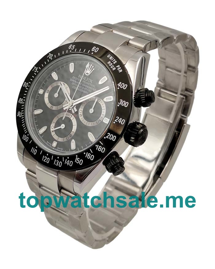 UK Black Dials Steel Rolex Daytona 116500 LN Replica Watches