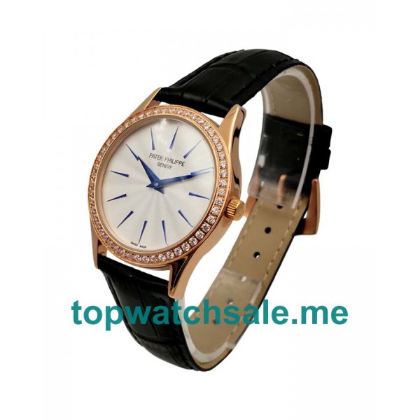 UK White Dials Rose Gold Patek Philippe Calatrava 4897R Replica Watches