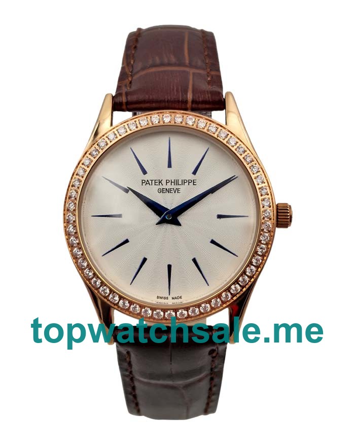 UK White Dials Rose Gold Patek Philippe Calatrava 4897R Replica Watches