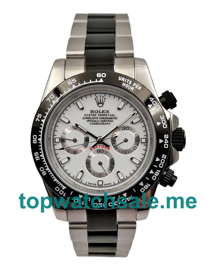 UK White Dials Steel Rolex Daytona 116500 Replica Watches