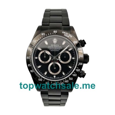 UK Black Dials Steel Rolex Daytona 116520 Replica Watches