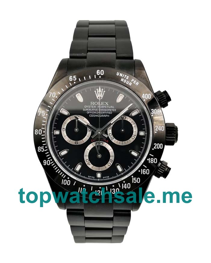 UK Black Dials Steel Rolex Daytona 116520 Replica Watches