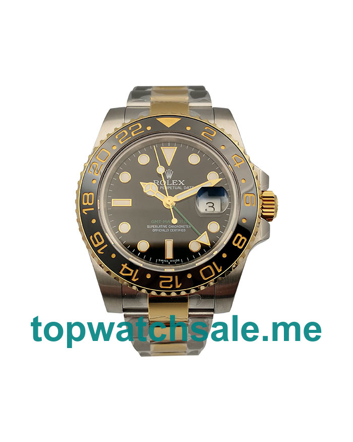 UK Black Dials Steel And Gold Rolex GMT-Master II 116713 LN Replica Watches