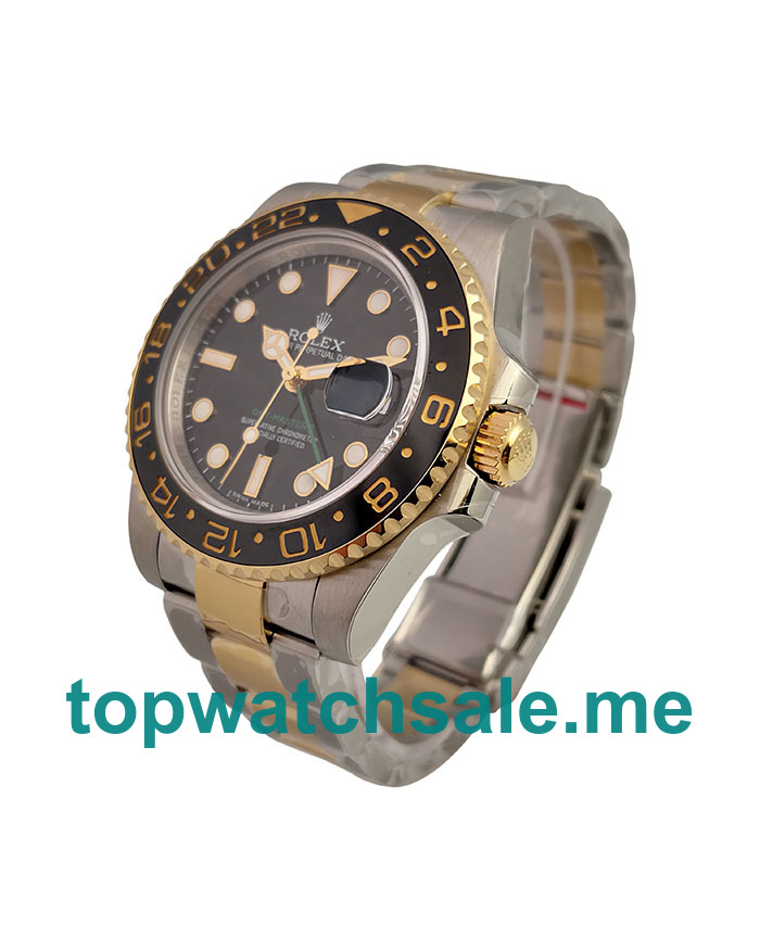 UK Black Dials Steel And Gold Rolex GMT-Master II 116713 LN Replica Watches