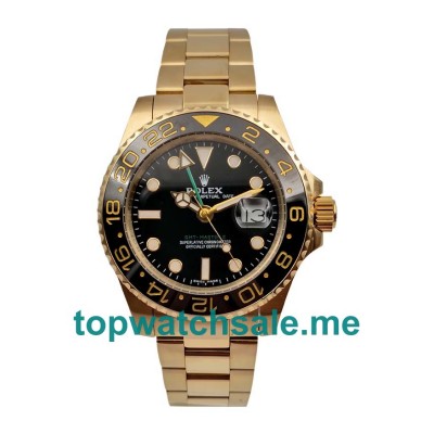 UK Black Dials Gold Rolex GMT-Master II 116718 Replica Watches