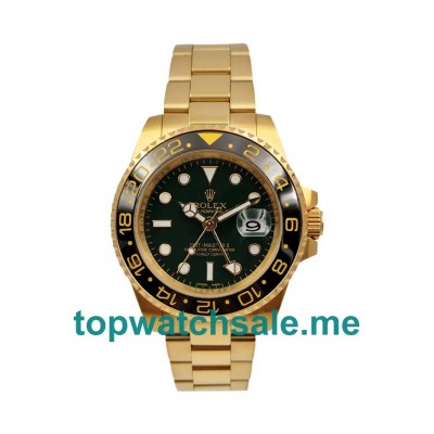 UK Green Dials Gold Rolex GMT-Master II 116718 Replica Watches