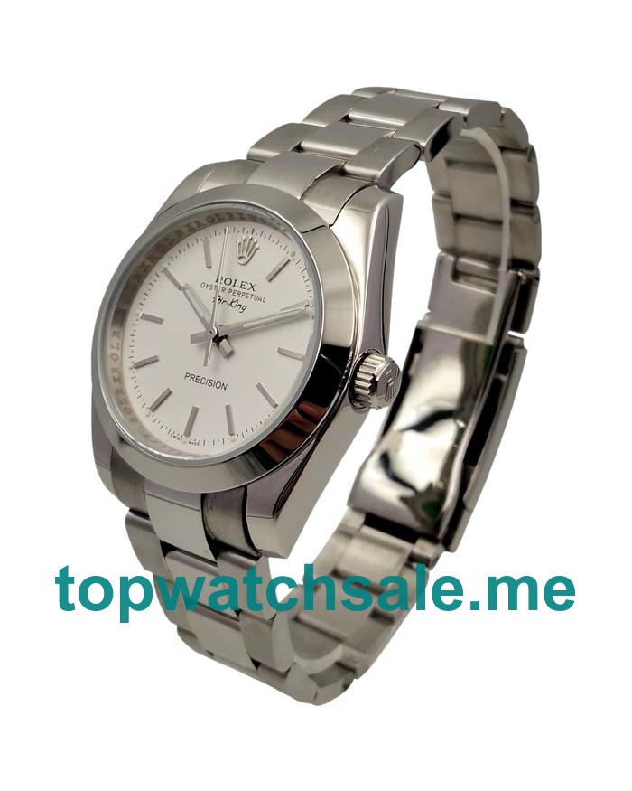 UK White Dials Steel Rolex Air-King 14000 Replica Watches