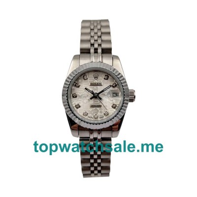 UK Silver Dials Steel And White Gold Rolex Lady-Datejust 79174 Replica Watches